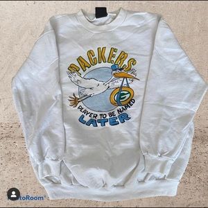 Super RARE 1987 Packers Stork crewneck sweater